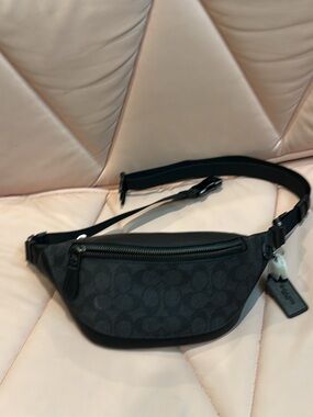 Coach Outlet Men's Warren Mini Belt Bag In Signature Canvas